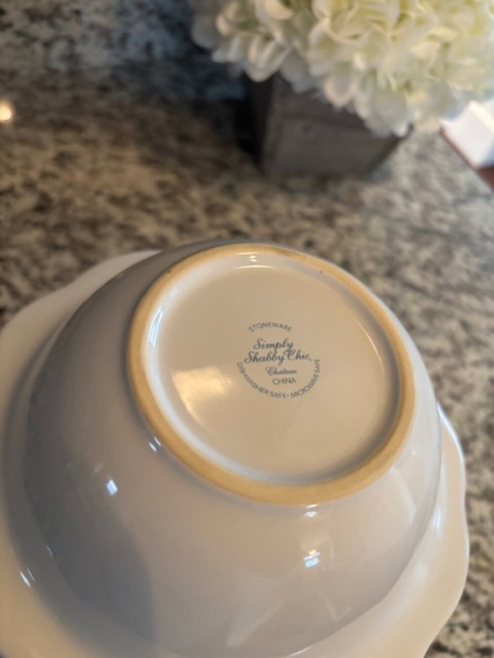 NEW One Simply Shabby Chic by Rachel Ashwell Chateau deep bowl -SALE! Super cute